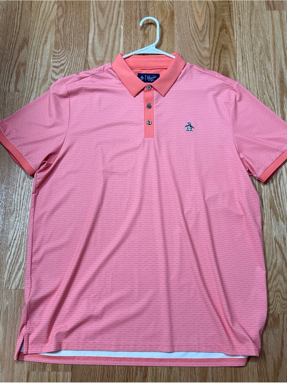 Penguin Golf Polo Shirt Salmon Orange Men’s Size XL